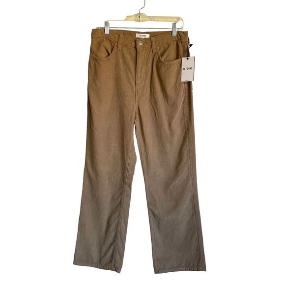 Re/Done 70s Loose Flare Corduroy Pant in Washed Khaki Size 29 New with Tags - Picture 3 of 16